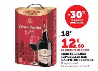 Hyper U Méditerranée igp cellier des dauphins prestige offre