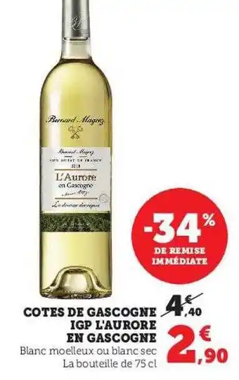 Côtes de gascogne igp l'aurore en gascogne