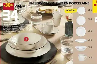 Gifi Service porcelaine offre
