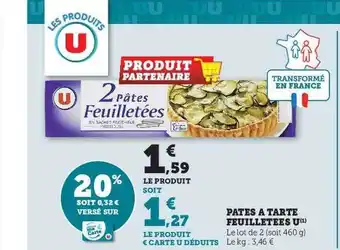 Pâtes à tarte feuilletées u