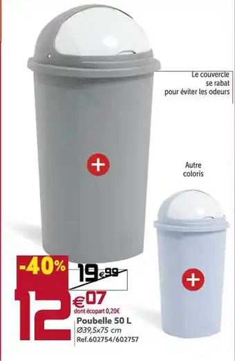 Gifi Poubelle 50 l offre