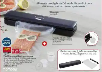 Gifi Machine sous vide et accessoires homday offre