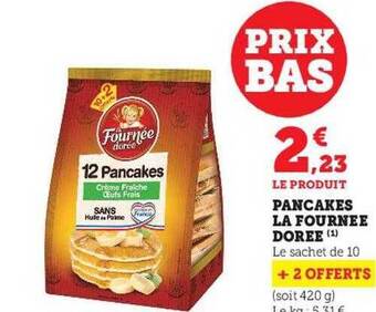 Hyper U Pancakes la fournée dorée offre