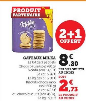 Hyper U Gâteaux milka offre