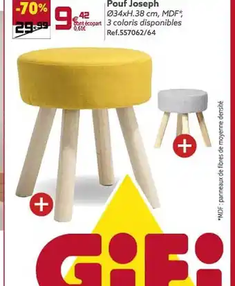 Gifi Pouf joseph offre
