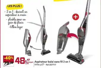 Gifi Aspirateur balai sans fil 2 en 1 offre