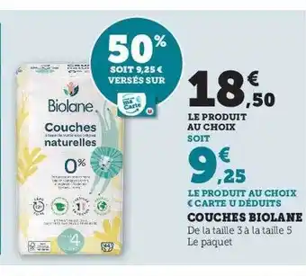 Hyper U Couches biolane offre