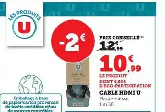 CĂąble hdmi u