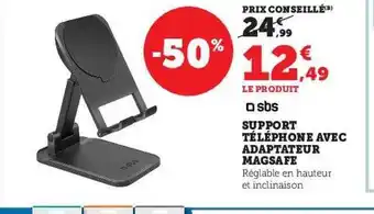 Hyper U Support téléphone avec adaptateur magsafe offre