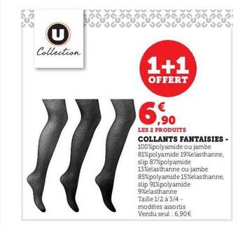Hyper U Collants fantaisies offre
