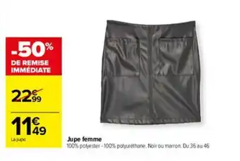 Carrefour Jupe femme offre