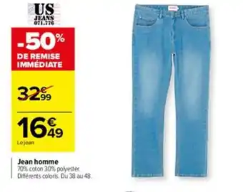 Carrefour Jean homme offre