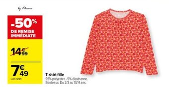 Carrefour T-shirt fille offre