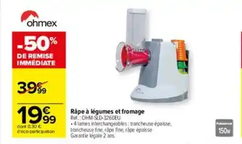 Carrefour Râpe à légumes et fromage offre