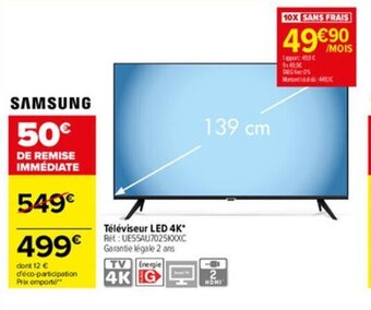 Carrefour Téléviseur LED 4K offre