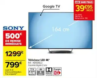 Carrefour Téléviseur LED 4K offre