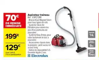 Carrefour Aspirateur traineau offre