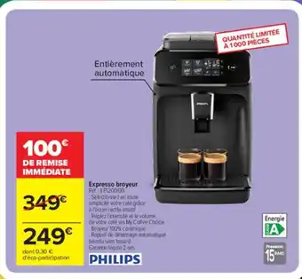 Carrefour Expresso broyeur offre