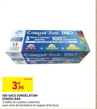 Intermarché 100 sacs congélation congel'sak offre