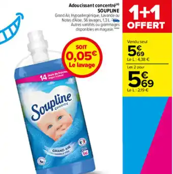 Carrefour Adoucissant concentre SOUPLINE offre