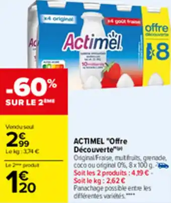 Carrefour Actimel "offre découverte" offre