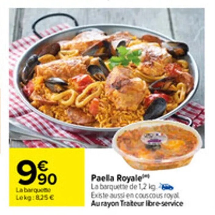 Promo Paella royale chez Carrefour