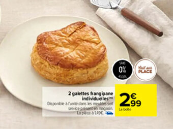 Carrefour 2 galettes frangipane individuelles offre