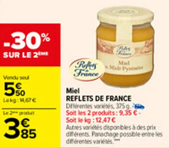 Carrefour Miel REFLETS DE FRANCE offre
