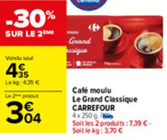 Carrefour Café moulu le grand classique CARREFOUR offre