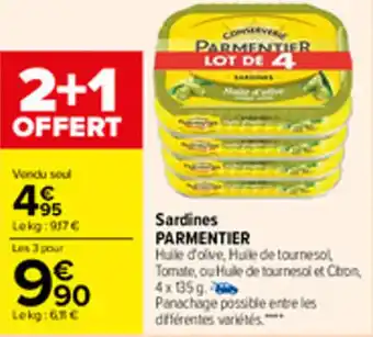 Carrefour Sardines PARMENTIER offre