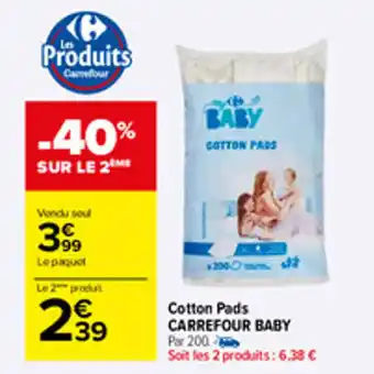 Carrefour Cotton pads CARREFOUR BABY offre