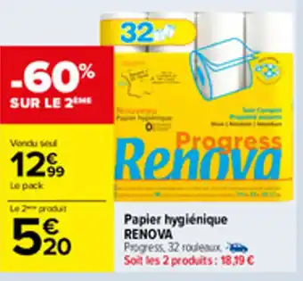 Carrefour Papier hygiénique RENOVA offre