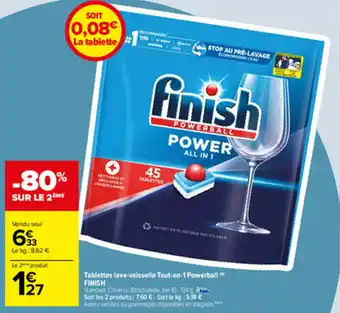 Tablettes lave-vaisselle tout en 1 powerball FINISH