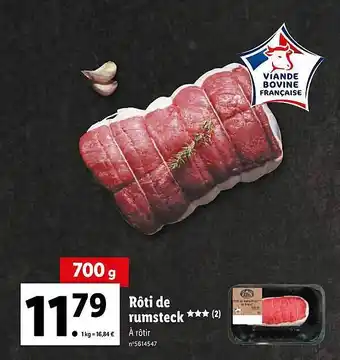 Lidl Rôti de rumsteck offre