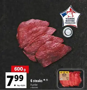 Lidl 6 steaks offre