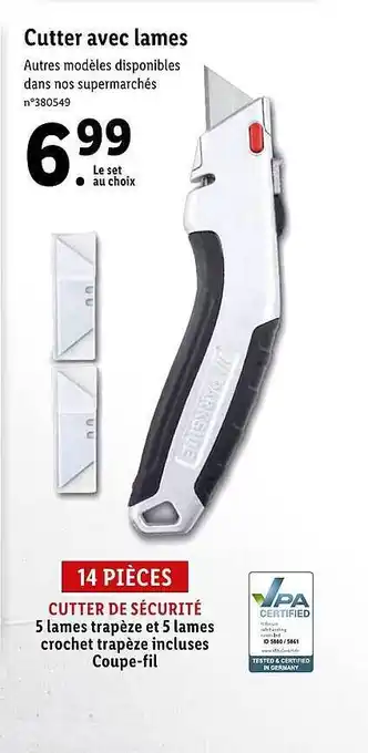 Cutter avec lames