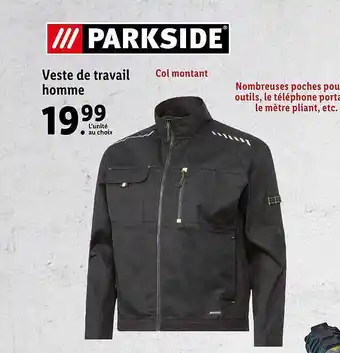 Lidl Veste de travail homme parkside offre
