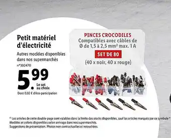 Lidl Petit matériel d'électricité offre