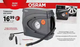 Compresseur pour pneus osram