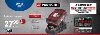 Lidl Batterie et chargeur parkside offre