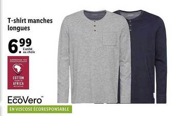 Lidl T-shirt manches longues offre