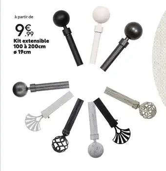 Maxi Bazar Kit extensible 100 à 200 cm ø 19 cm offre
