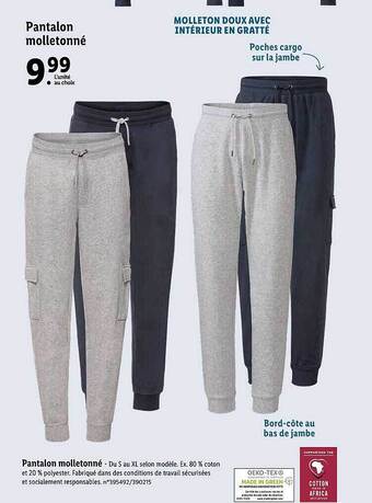Pantalon molletonné