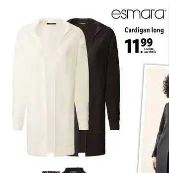 Promo Cardigan long esmara chez Lidl