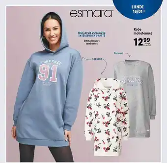 Lidl Robe molletonnée esmara offre