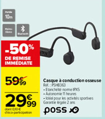 Carrefour Casque à conduction osseuse offre