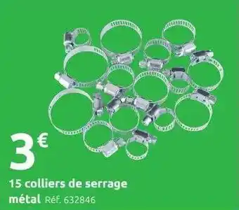 Mr Bricolage 15 colliers de serrage métal offre