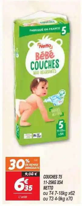 Netto Couches t5 11-25 kg x54 netto offre
