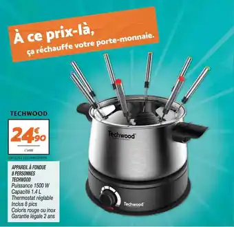Netto Appareil à fondue 8 personnes techwood offre