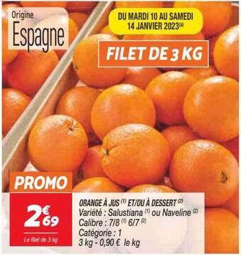 Netto Orange à jus et-ou à dessert offre